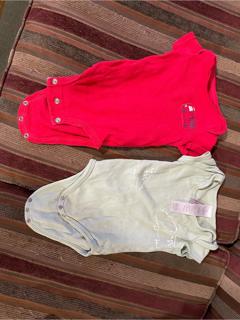 Carter's Red Short-Sleeve Baby Bodysuit with Bus Graphic